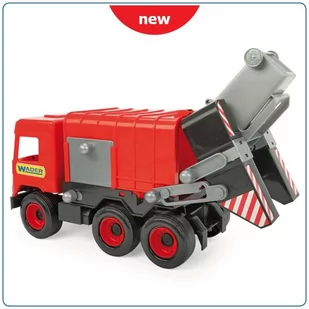 Wader Middle Truck Śmieciarka czerwona w kartonie - Samochody i pojazdy dla dzieci - miniaturka - grafika 1