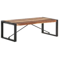 Ławy i stoliki kawowe - vidaXL vidaXL Stolik kawowy, 120x60x40 cm, lite drewno wykończone na sheesham - miniaturka - grafika 1