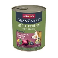Mokra karma dla psów - animonda GranCarno Adult Superfoods Wołowina i buraki czerwone, jeżyny, mniszek lekarski 12x800 g - miniaturka - grafika 1