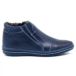 Buty męskie zimowe 381S granatowe - Polbut - Buty zimowe męskie - miniaturka - grafika 1