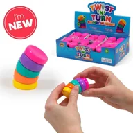 Zabawki sensoryczne - Tęczowy fidget Twist n Turn - One for Fun - miniaturka - grafika 1