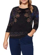 Koszulki i topy damskie - Desigual T-shirt damski Ts_Cannes, czarny, S - miniaturka - grafika 1