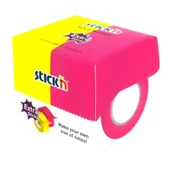 Etykiety samoprzylepne i bloki etykiet - Stickn Notes samoprzylepny 2x25mmx10m żółty-róż neon - miniaturka - grafika 1