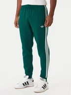 Spodnie sportowe męskie - adidas Spodnie dresowe 3-Stripes KE3559 Zielony Slim Fit - miniaturka - grafika 1