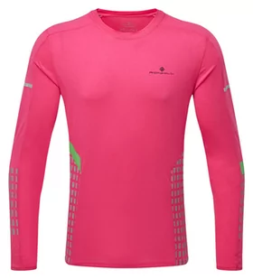 RONHILL Koszulka biegowa męska TECH AFTERHOURS L/S TEE różowa - Koszulki sportowe męskie - miniaturka - grafika 1
