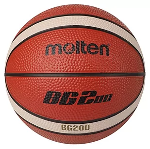 Molten Unisex – dla dorosłych, mini piłka do koszykówki BGS1-OI, pomarańczowy/kość słoniowa, 1 - Koszykówka - miniaturka - grafika 1