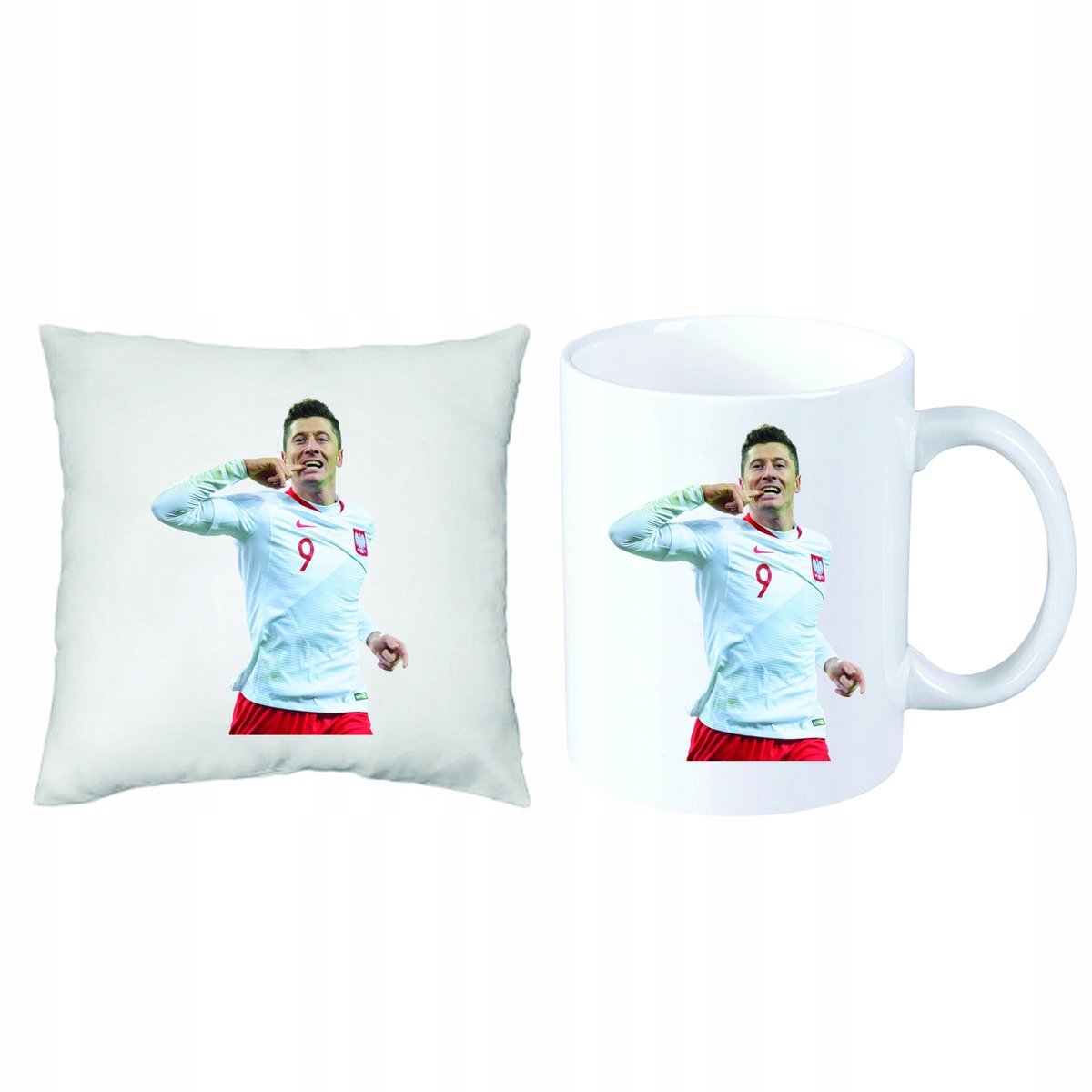 ZESTAW PREZENT PODUSZKA + KUBEK Robert Lewandowski