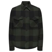 Koszule męskie - Koszula męska Only&Sons Milo flanelowa w kratę zielono-czarna-M - miniaturka - grafika 1