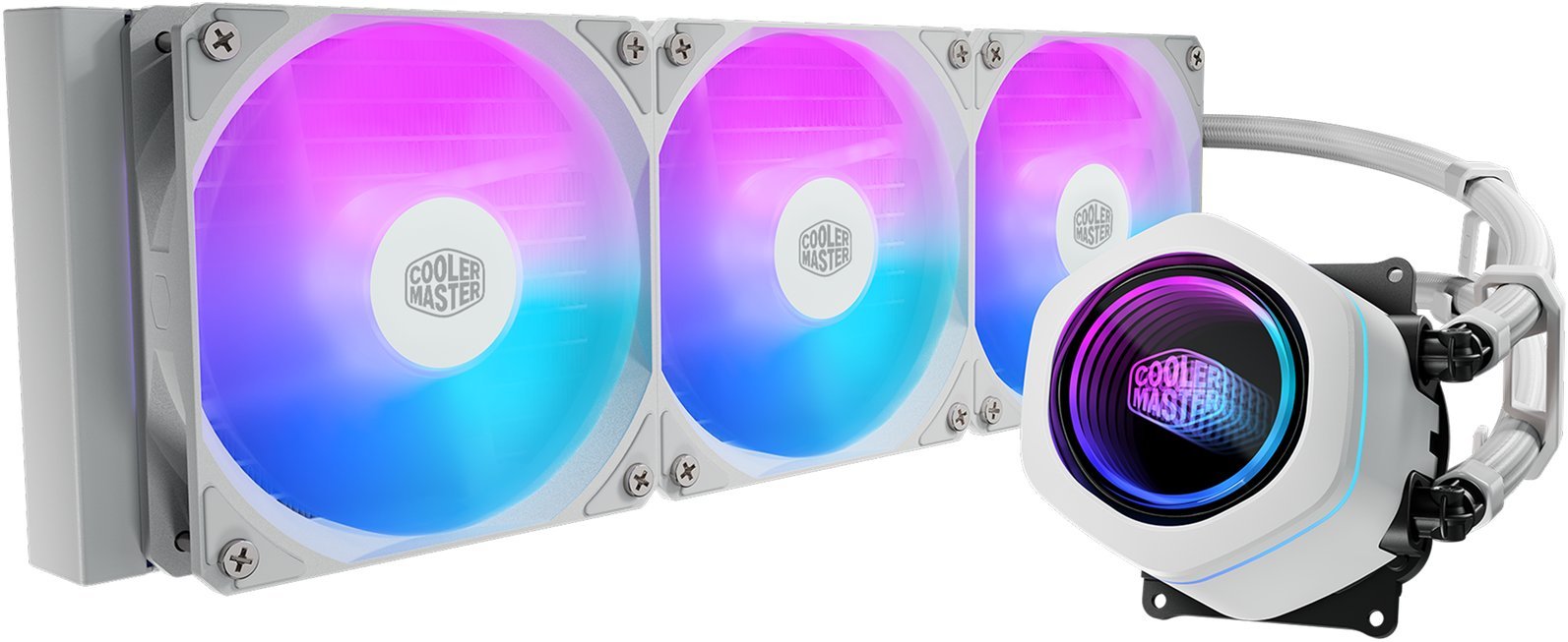 Chłodzenie wodne Cooler Master chłodnica wodna MasterLiquid Core Nex 360, 3x120mm, LGA1851, AM5, biała MLX-D36M-A18PA-RW