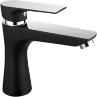 Baterie umywalkowe - Ferro Bateria ALGEO SQUARE umywalkowa st., czarny-chrom BAQ2BLC BAQ2BLC - miniaturka - grafika 1