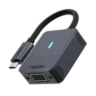 Adaptery i przejściówki - Redukcja Rapoo USB-C/VGA (UCA-1003) Czarna - miniaturka - grafika 1