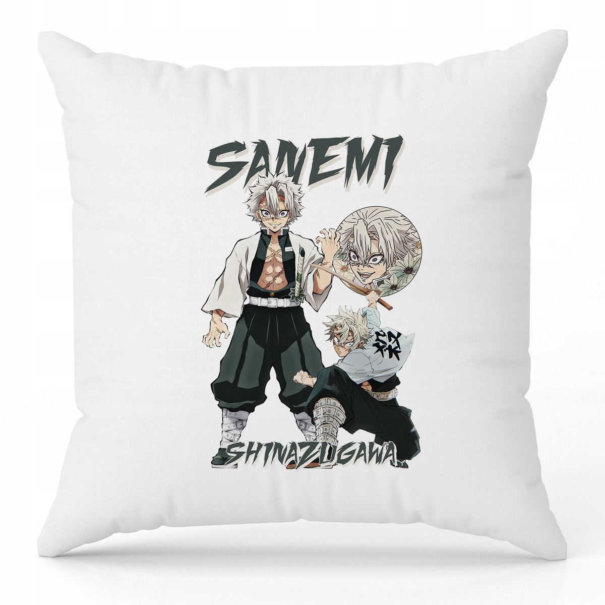 Poduszka Biała Ozdobna 40cm x 40cm SANEMI SHINAZUGAWA Film Anime Prezent Wz