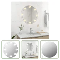 Lustra - The Living Store Lustro ścienne z oświetleniem LED okrągłe szkło - miniaturka - grafika 1