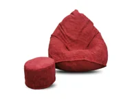 Pufy i podnóżki - Pufa sako XXXXL worek + gratis sztruksowa czerwona - miniaturka - grafika 1