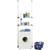 Półki łazienkowe - Wenko WENKO teleskopowy system-herkulesie Twin regulowana Wewnętrzny system, nierdzewna, Biały, 42.5 x 120 x 300 cm 50612100 - miniaturka - grafika 1