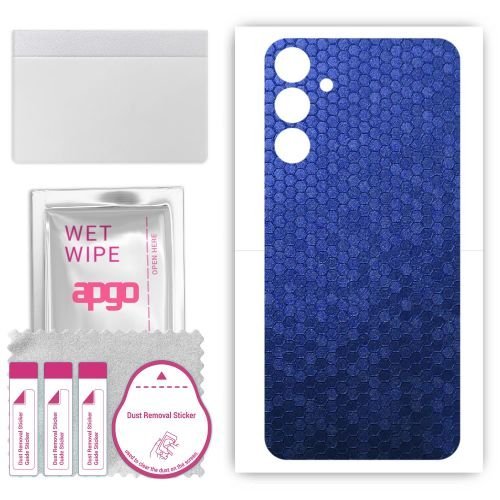 folia naklejka skórka strukturalna na TYŁ do Samsung Galaxy M15 5G - Plaster Miodu Niebieski - apgo SKINS