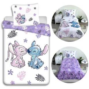 DISNEY Stitch DWUSTRONNA bawełniana pościel dziecięca na zamek, 100% BAWEŁNA 160x200cm OEKO-TEX - Pościel dla dzieci - miniaturka - grafika 1