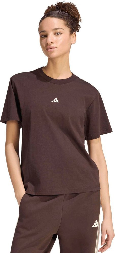 Adidas Koszulka damska adidas Essentials Small Logo brązowa KX0795 XS