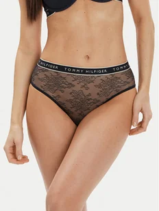 Tommy Hilfiger Figi klasyczne z wysokim stanem UW0UW05178 Granatowy - Majtki damskie - miniaturka - grafika 1