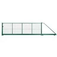Ogrodzenia - Naterial Brama przesuwna Modus 5x1.5 m prawa zielona - miniaturka - grafika 1