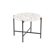 Ławy i stoliki kawowe - Stolik Kawowy Biały Mały Okrągły Halmar Lastrico - miniaturka - grafika 1