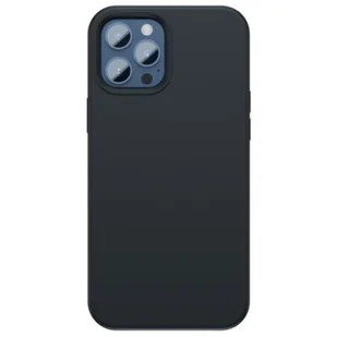 Baseus Liquid Silica Gel Magnetic Case elastyczne silikonowe etui pokrowiec iPhone 12 Pro Max czarny (WIAPIPH67N-YC01) (kompatybilny z MagSafe) WIAPIPH67N-YC01 - Etui i futerały do telefonów - miniaturka - grafika 1