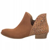 Botki damskie - Rude botki Maciejka 4091S-49 damskie płaski obcas skóra zamszowa r.38 - miniaturka - grafika 1