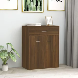Lumarko Szafka, brązowy dąb, 60x30x75 cm, materiał drewnopochodny - Szafki do salonu - miniaturka - grafika 1