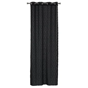 Firana z kółkami TULUM 140 x 260 cm czarna - Firany - miniaturka - grafika 1