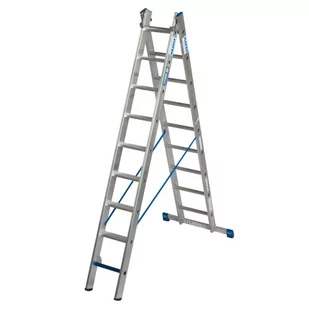 Drabina rozstawno-przystawna stopnie/szczeble 2x9 131638 - Rusztowania - miniaturka - grafika 1