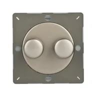 Wyłączniki światła i elektryczne - VARILIGHT Ściemniacz przyciskowo-obrotowy VARILIGHT  satyna  VARILIGHT - miniaturka - grafika 1