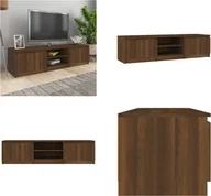 Szafki RTV - vidaXL Szafka pod TV brązowy dąb 140x40x35,5 cm materiał drewnopochodny - szafka pod TV - szafki pod TV - meble pod TV - stojak pod TV - miniaturka - grafika 1