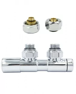 Zawór regulacyjny 50mm TWINS chrom lewy Pex - Zawory i kraniki - miniaturka - grafika 1