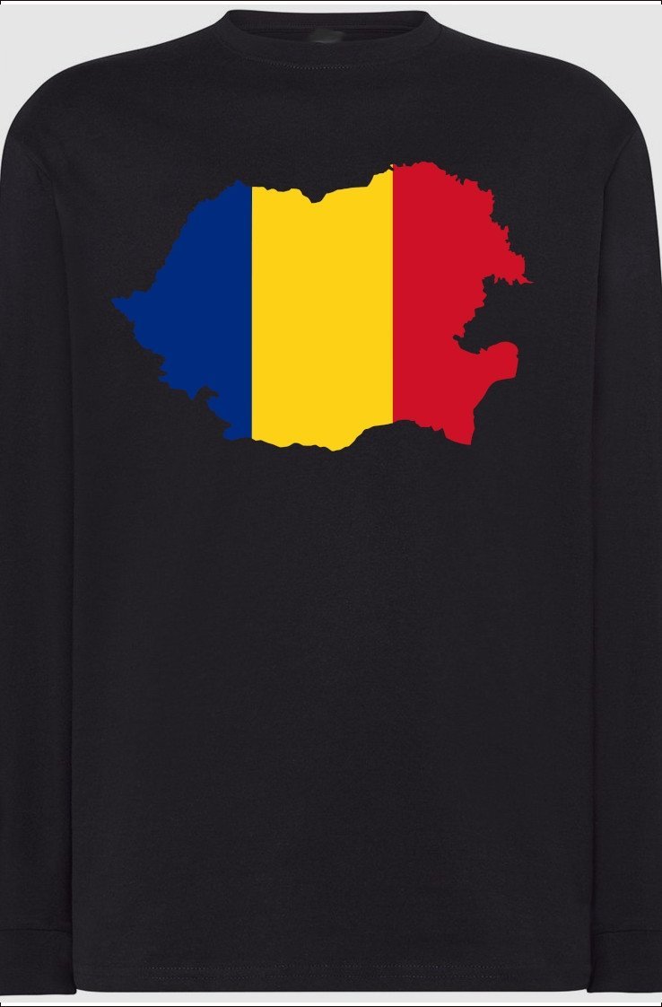 Rumunia Flaga Męska Bluza Longsleeve Nadruk R.XXL