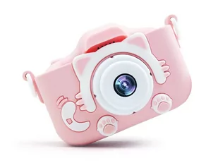 Aparat dla dzieci kamera HD X5 + ochronne etui w Kształcie Zwierzątka - różowy - Aparaty natychmiastowe - miniaturka - grafika 1