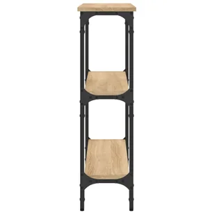 Stolik konsolowy, dąb sonoma, 75x22,5x75 cm Lumarko! - Konsole i sekretarzyki - miniaturka - grafika 6