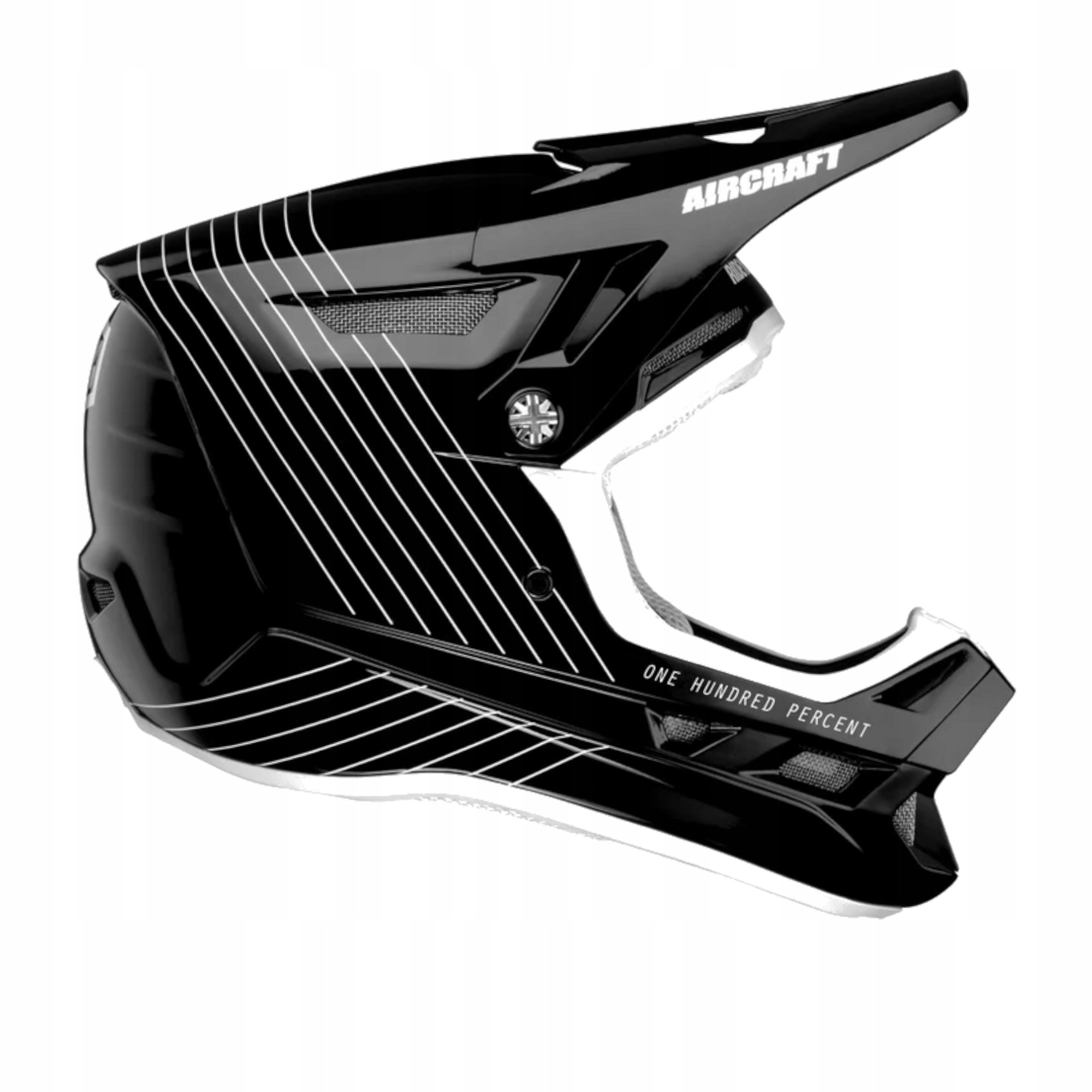 Kask rowerowy 100% Aircraft Composite Silo [Kolor Czarny, Rozmiar XL]