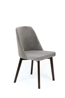 Krzesła - Flavio 1 krzesło tapicerowane szare nogi orzech - miniaturka - grafika 1