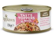 Applaws Taste Toppers w bulionie, 6 x 156 g - Kurczak z szynką, dynią, marchewką i groszkiem