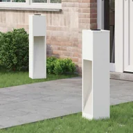 Lampy ogrodowe - vidaXL Lampka solarna LED na ścieżkę 2 pcs Biały - miniaturka - grafika 1