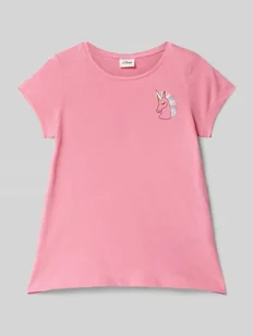 T-shirt o kroju regular fit z czystej bawełny - Koszulki dla dziewczynek - miniaturka - grafika 1