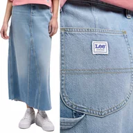 Spódnice - Lee CARPENTER SKIRT WORKWEAR In Tranquility DŁUGA JEANSOWA SPÓDNICA W29 - miniaturka - grafika 1