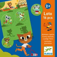 Gry planszowe - Djeco Gra Edukacujna Loto Zabawne Zwierzęta - miniaturka - grafika 1