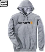 Bluzy męskie - Carhartt Bluza Carhartt Signature Logo Midweight Grey - miniaturka - grafika 1