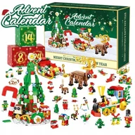 Ozdoby bożonarodzeniowe - Kalendarz Adwentowy 24 Elementy Klocki Konstrukcyjne Z Motywem Świąt - miniaturka - grafika 1