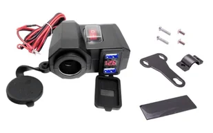 Gniazdo zapalniczki na kierownicę do motocykla USB - Uchwyty samochodowe do telefonów - miniaturka - grafika 2