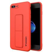 Etui i futerały do telefonów - Wozinsky Kickstand Case elastyczne silikonowe etui z podstawką iPhone 8 Plus / iPhone 7 Plus czerwony - miniaturka - grafika 1