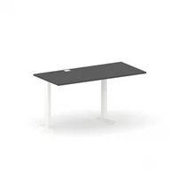 Stoły i stoliki do biura - B2B Partner Stół roboczy FUTURE z regulacją wysokości, 1700x800x735-1235 mm, bez ekranu, biały/grafit 6100693 - miniaturka - grafika 1