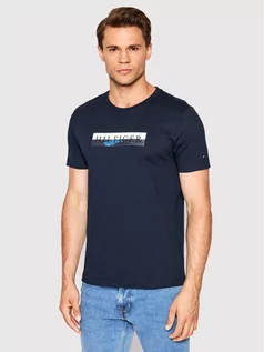 Koszulki męskie - Tommy Hilfiger T-Shirt Camo MW0MW24548 Granatowy Regular Fit - grafika 1