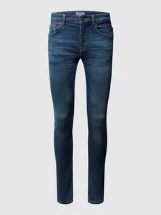 Jeansy w dekatyzowanym stylu o kroju slim fit - Spodnie męskie - miniaturka - grafika 1